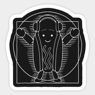 Leonardo Da Vinci Hot Dog Sticker